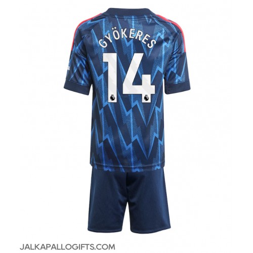 Arsenal Viktor Gyokeres #14 Vieras Peliasu Lasten 2025-26 Lyhythihainen (+ Lyhyet housut)